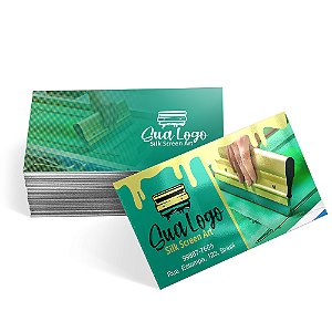 Cartão Visita Couchê Verniz total Frente 1000 unidades 4x0 4x1 4x2  cod 7490