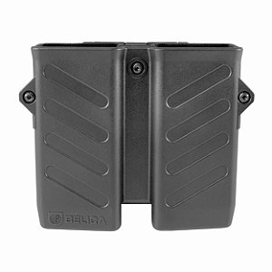 Porta Carregador Duplo VECTOR Bélica - Cintura/Passador Fixo - Preto