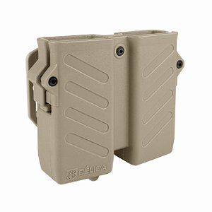 Porta Carregador Duplo VECTOR Bélica - MOLLE - Coyote