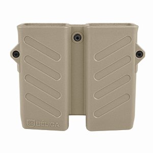 Porta Carregador Duplo VECTOR Bélica - MOLLE - 2 Pontas - Coyote