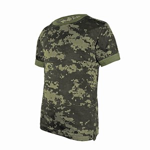 Camiseta Infantil Soldier Kids Camuflada Digital Pântano Bélica