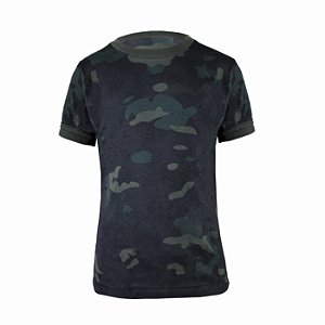 Camiseta Infantil Bélica - Soldier Kids Camuflada Multicam Black
