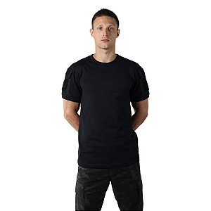 Camiseta Tática Masculina Ranger Preta Bélica