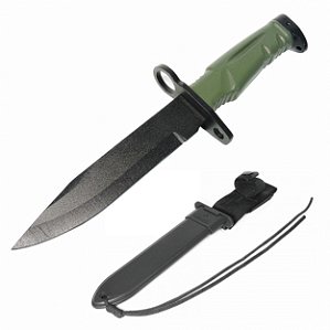 Faca Baioneta M9 Bélica Militar - Cabo em Polímero - Bainha Preta