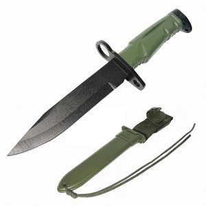 Faca Baioneta M9 Bélica Militar - Cabo em Polímero - Bainha Verde