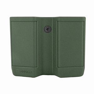 Porta Carregador Duplo Bélica - Cintura/Passador Fixo - Verde