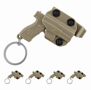 Kit 5 Chaveiros Holster Bélica - Coyote