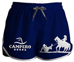 Short Feminino Country Moda Praia Campero Bruta Delicada Azul