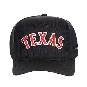 Boné Texas Rodeio Preto/Vermelho Country Americano Campero