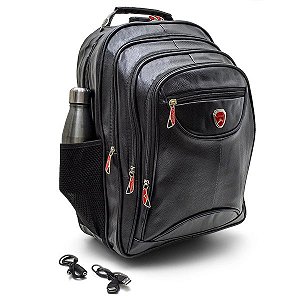 Mochila Bolsa Notebook  Em Couro Sintético