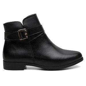 Bota Cano Curto Campero Casual Preta 0796