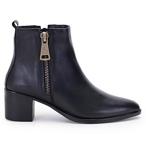 Bota Cano Curto Campero Casual Preta 0797
