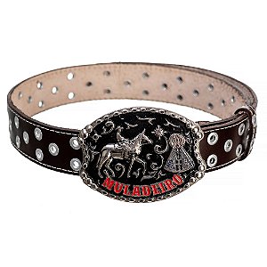 Cinto Country Muladeiro Fivela Muladeiro Ref-293 Marrom