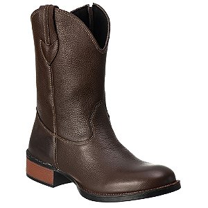 Bota Texana Cano Alto lisa unissex ref 814 floter café