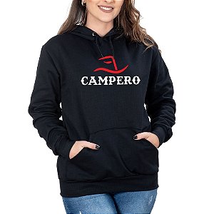 Blusa Moletom Feminino Country Preto Cavalo Cowgirl - Campero Botas Country  e Acessórios