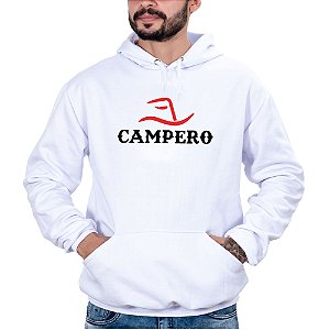 Blusa Moletom Country Masculino Branco Campero