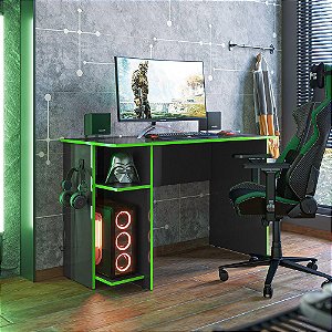 Mesa de computador Gamer - preto verde