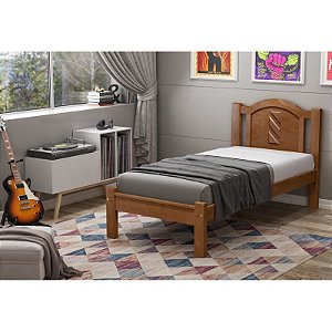CAMA SOLTEIRO MADEIRA MACIÇA - GRÉCIA
