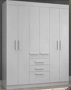 Guarda Roupa Solteiro 7 Portas ref 5137- Branco