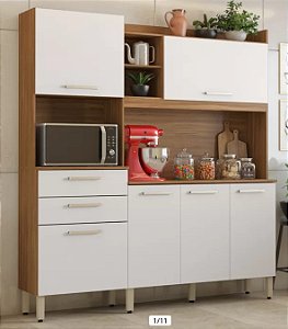 Cozinha Compacta Select - Amendoa branco