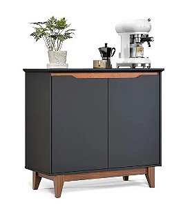 BUFFET 2 PORTAS FLOW PRETO