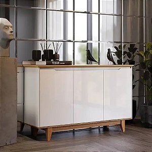 BUFFET 3 PORTAS FLOW FREIJÓ/OFF WHITE