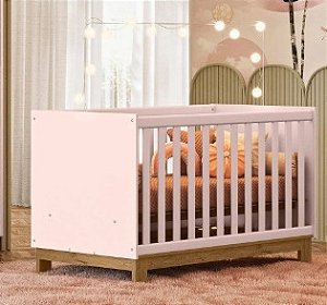 BERÇO MINI CAMA Q ENCANTO SLIM AMERICANO ROSA ACETINADO