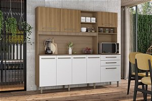 KIT COZINHA IBIZA PLUS BRANCO RIPADO