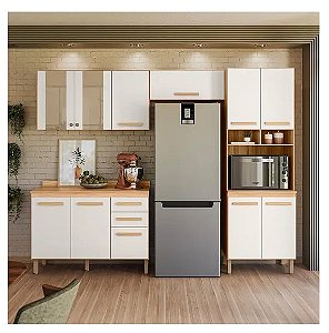 Cozinha Modulada Intenza NUBIA 4 Peças FREIJO/OFF WHITE