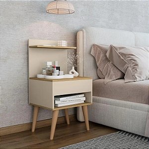 Mesa de Cabeceira KOSOVO CINAMOMO/OFF WHITE