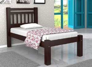 CAMA SOLTEIRO DE MADEIRA MACIÇA - NOVA