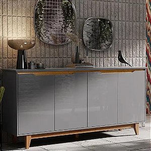 BUFFET 4 PORTAS FLOW CINZA