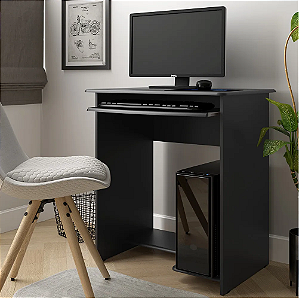 Mesa de computador PRÁTICA sem gaveta PRETO