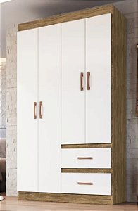 Grpa DALLAS 04 Portas e 02 Gavetas Off White / Castanho