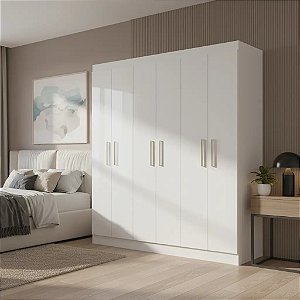 Guarda Roupa Casal Ipê 6 Portas BRANCO FOSCO