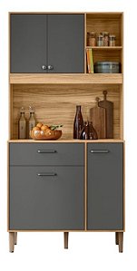 KIT COZINHA ERVA DOCE 90 CM FREIJO/CHUMBO