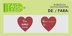 Etiqueta Adesiva Coração Grande