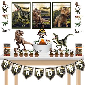 Kit festa Kit só um Bolinho Jurassic Park Dinossauros Dinossauro Mesversario