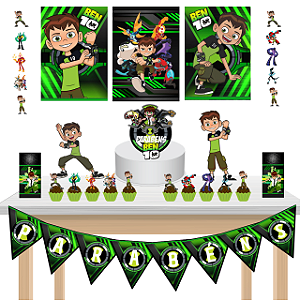 Kit Festa Fácil Kit Só Um Bolinho Ben 10 Super Herói Aniversário Mêsversário