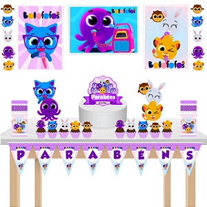 Kit festa fácil Kit Bolinho Básico Bolofofos Mêsversário Aniversário