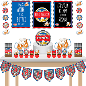 Kit festa fácil Kit Bolinho Básico Boteco Mêsversário Aniversário
