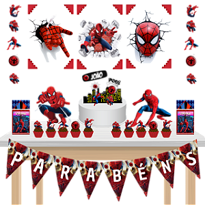 Kit Festa Fácil Kit só Um Bolinho Homem Aranha