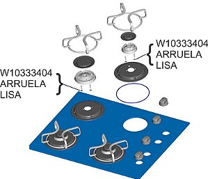 Arruela Lisa Para Parafusos do Cooktop ou Fogão Brastemp Consul W10327214
