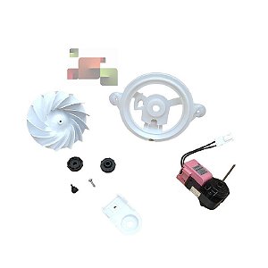 Motor Ventilador Refrigerador da Geladeira 110 - 127 Volts Brastemp Consul W11370000 Kit Conjunto