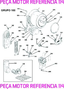 Motor para Secadora de Roupa 220-240 Volts BSI10 BSI24 BSR10 BSR24 BSX10 Brastemp W10529145 Original