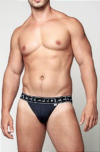 CUECA JOCKSTRAP PRETA ELÁSTICO KAMA SUTRA GAY