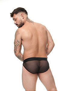 CUECA SEX MASCULINA CIRRÊ COM TULE PRETO
