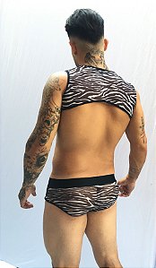 CONJUNTO CUECA SEX MAIS CROPPED TULE E SUPLEX