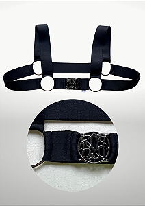 HARNESS ELÁSTICO COM DETALHE EM METAL