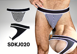 JOCK LISTRA PRETO E BRANCO